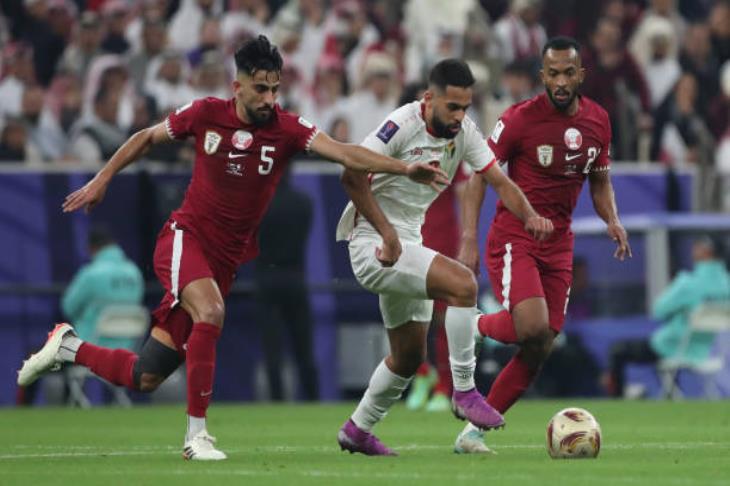 علي علوان - لاعب الأردن من مباراة قطر